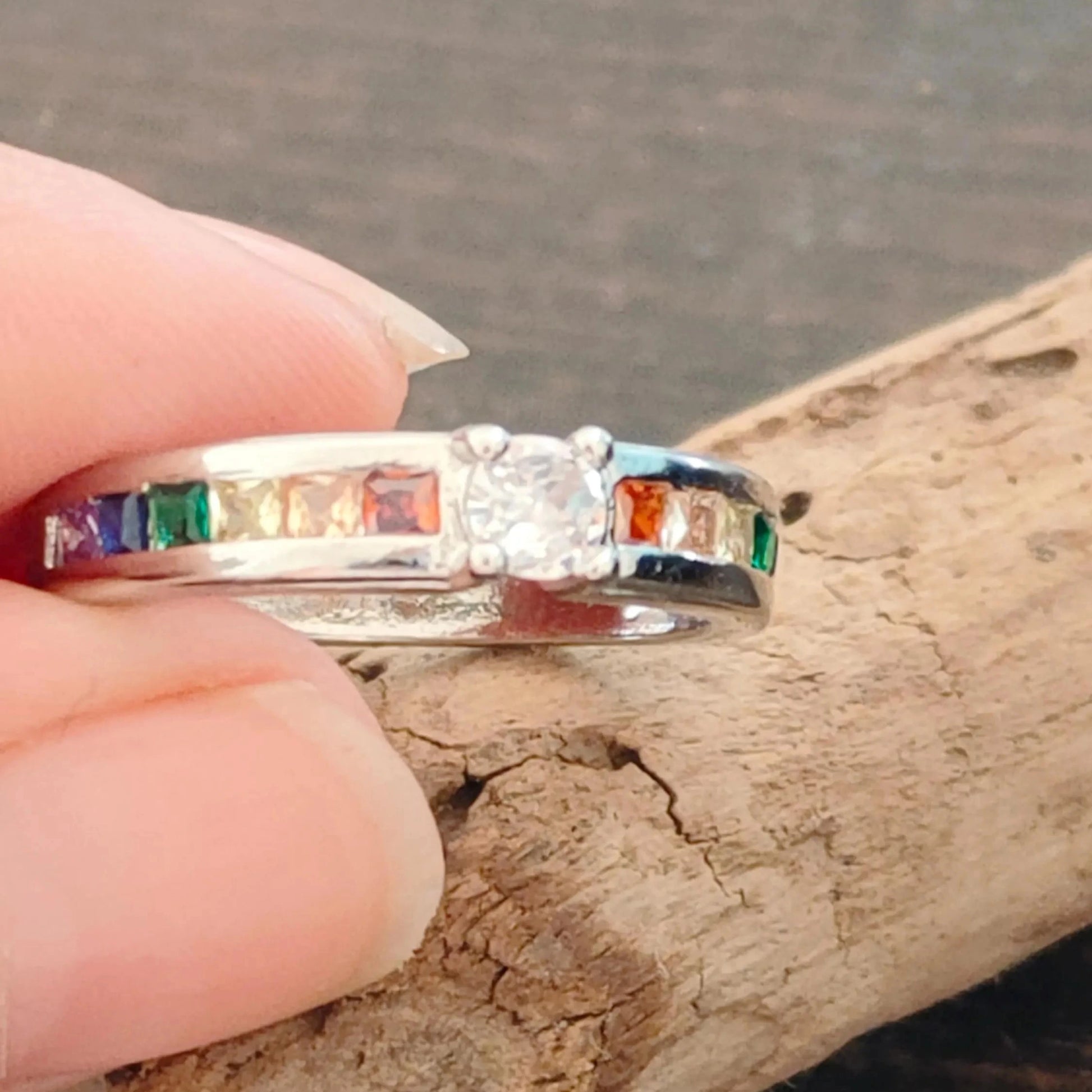 Bague énergétique en pierre– talisman d’alignement des chakras pour ancrage et clarté intérieure