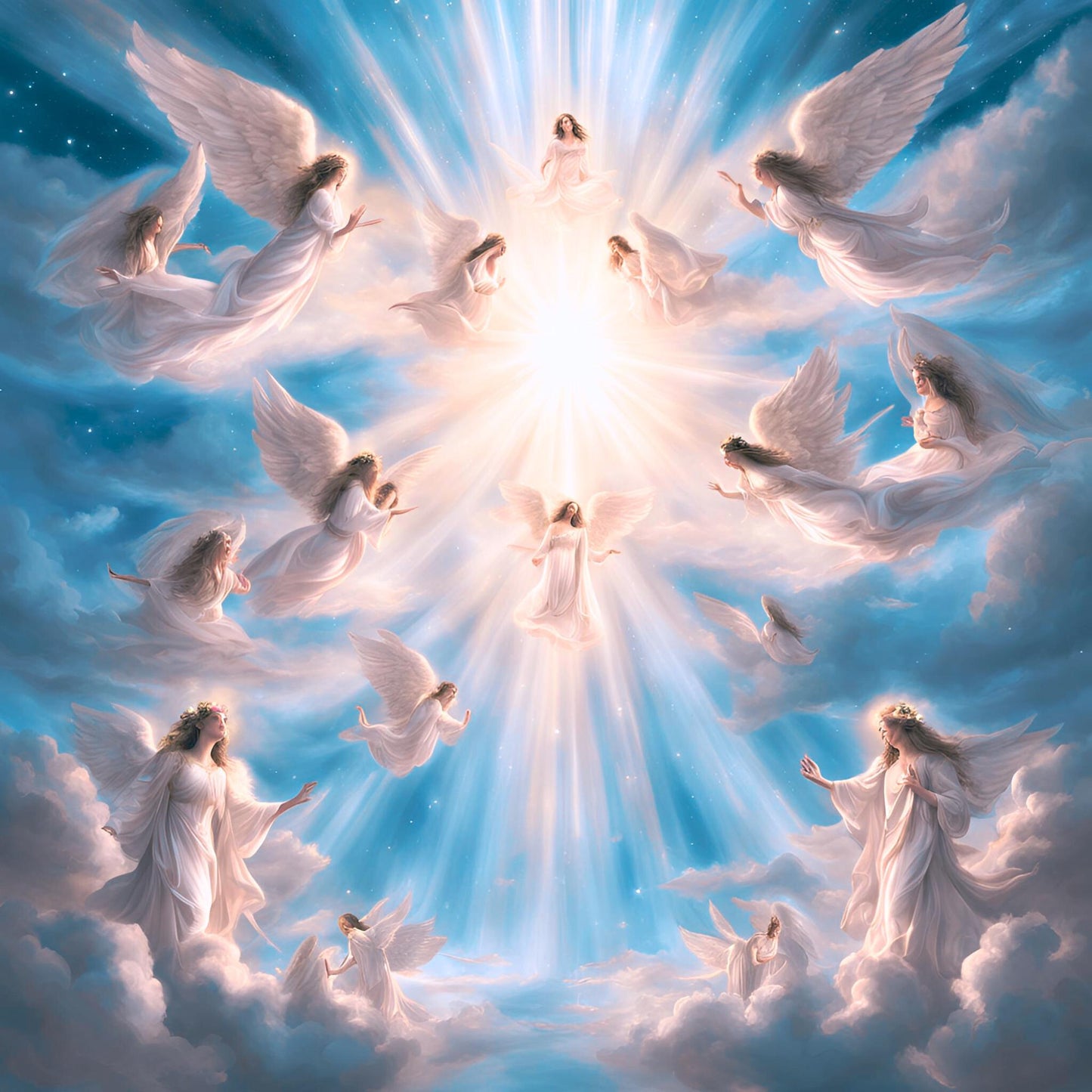 Rituel sacré d’ouverture au royaume des anges, connexion aux esprits angéliques et bénédiction protectrice divine